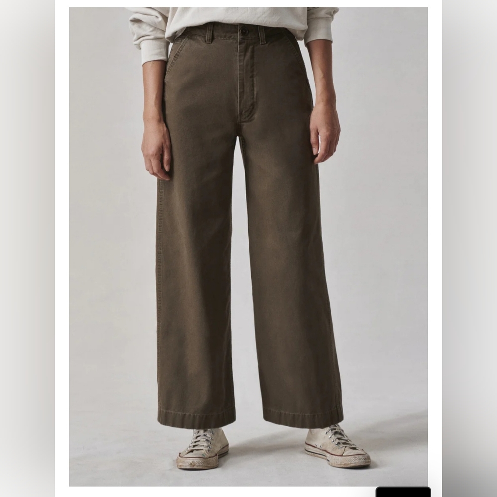 Buck Mason Women's High Desert Canvas Wide-Legged Pants